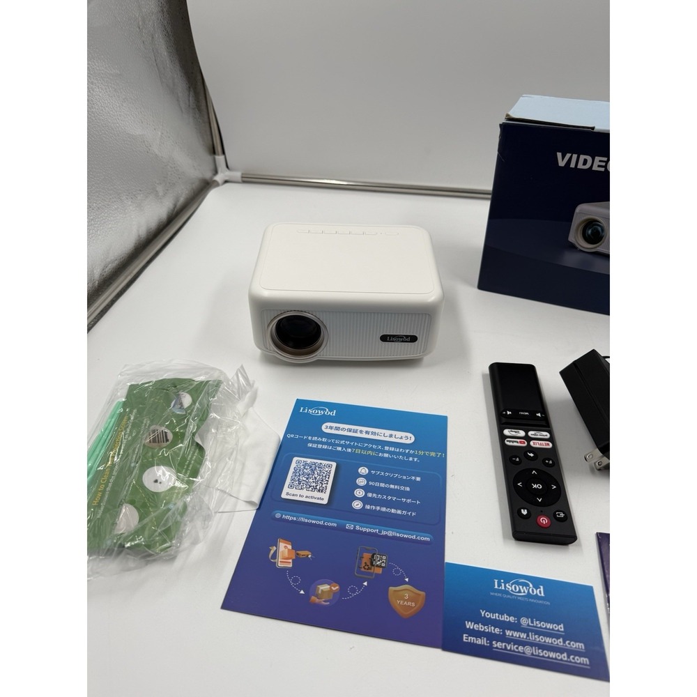 Lisowod L02 1080P WiFi Bluetooth Projector 1200 ANSI |‎ Netflix, YouTube, 4K - Picture 3 of 13